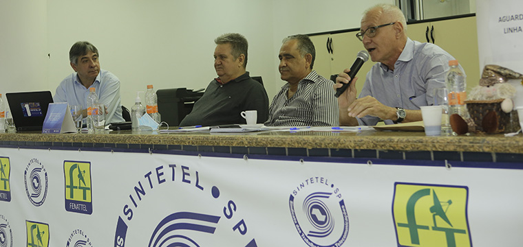 Marcos Milanez, diretor Secretrio, Mauro Cava, Secretrio Geral, Gilberto Dourado, Presidente e Jos Roberto, vice-Presidente