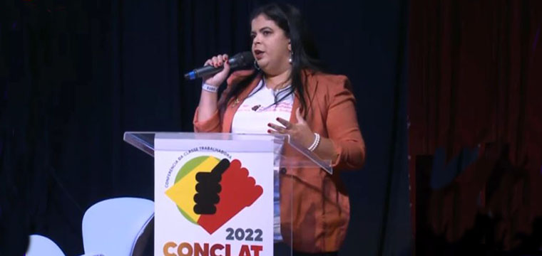 Maria Edna Medeiros, dirigente do SINTETEL