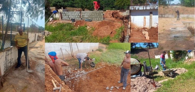 As obras de reforma do clube esto a todo vapor.