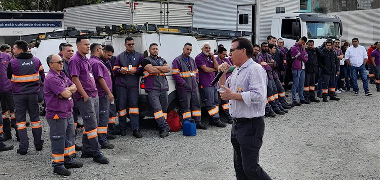 Marinho falou aos trabalhadores durante a campanha eleitoral