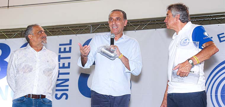 O ex-prefeito Eduardo Cury agradece ao convite do SINTETEL