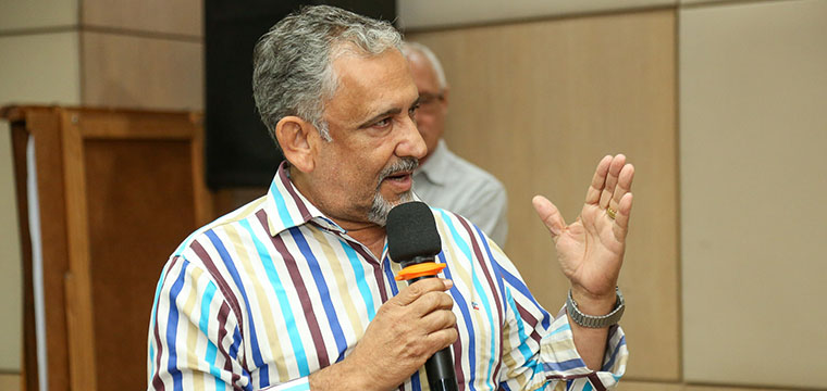 Presidente do SINTETEL, Gilberto Dourado, destaca a importncia da formao sindical