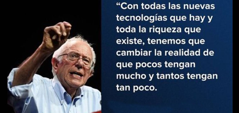 Senador norte-americano, Bernie Sanders, discursa na abertura do Congresso