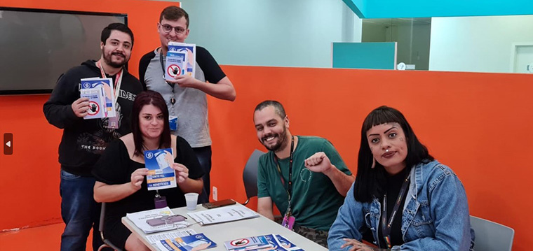 Teleperformance Vila Prudente - Delegados Sindicais: Karina e Marcos Vinicius; Diretora de Base Patrcia.
