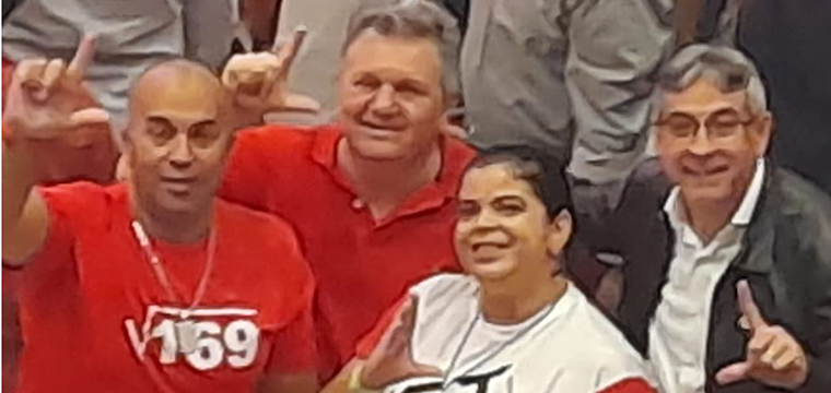 Dirigentes do SINTETEL marcam presena ao evento das centrais sindicais