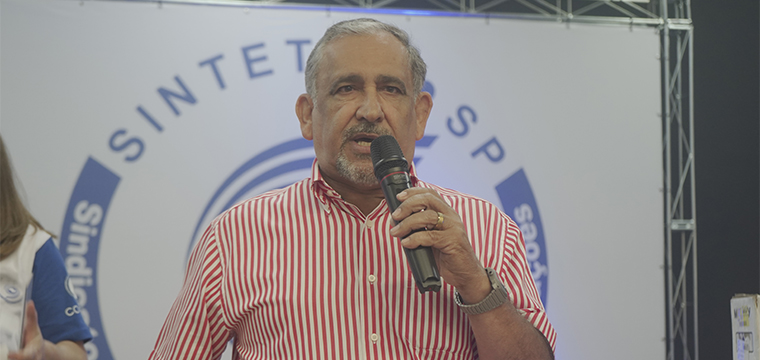 Gilberto Dourado, presidente do SINTETEl, sada a categoria