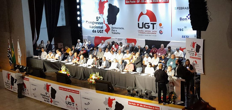 Mesa condutora do 5 Congresso Nacional da UGT
