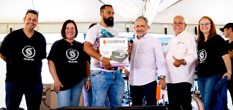 Israel Cardoso da TEL Marlia ganhou uma churrasqueira