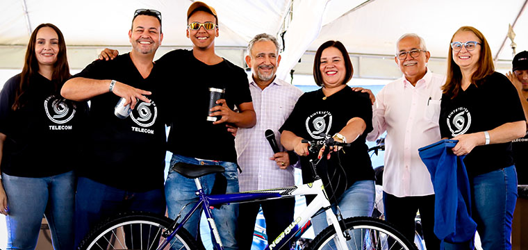 Guilherme Henrique da TEL Ribeiro Preto foi sorteado com uma bike