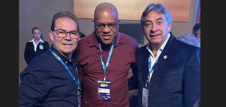 Paulinho da Fora, presidente do Solidariedade, Alexandre Rocha e Marcos Milanez