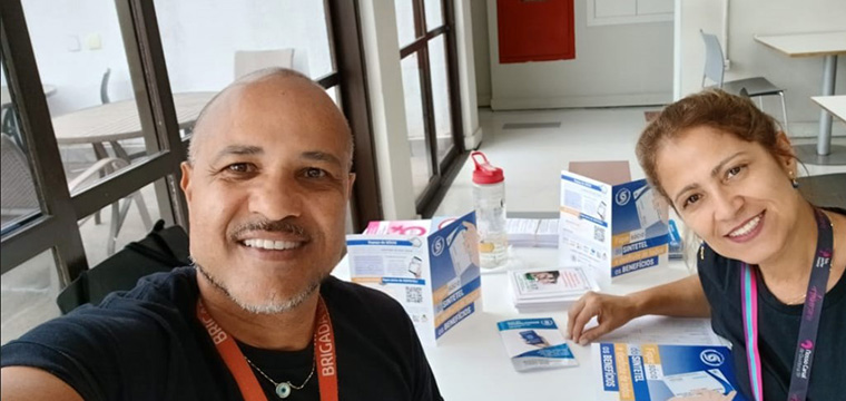 Planto Sindical - Teleperformance gua Branca. Delegados Sindicais Crispiniano e Silvandira