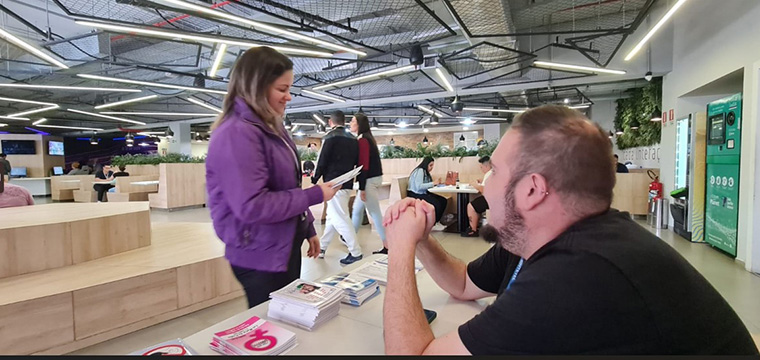 Planto Sindical - Teleperformance Lapa. Diretor Secretrio Fernando Csar