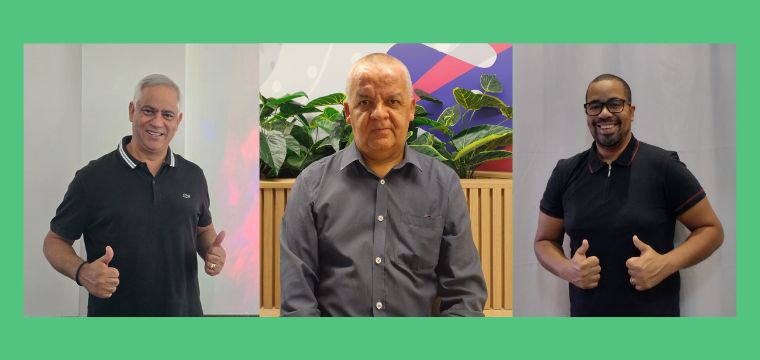 Demival (Claro), Luiz Carlos (Vivo) e Deivson (Claro)