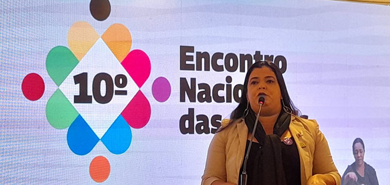 Representanto a UGT, Maria Edna de Medeiros que tambm  diretora do SINTETEL, da FENATTEL e da Contcop.