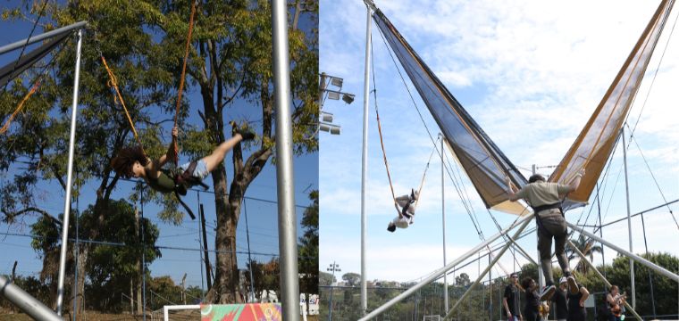 Bungge trampolim divertiu a galera