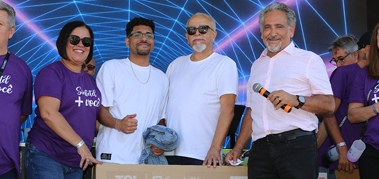 Mario Dias da Fidelity Jundia ganhou uma TV de 50