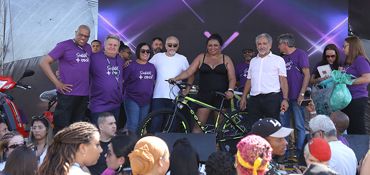 Priscila Lcio da Atento Santana ganhou uma bike