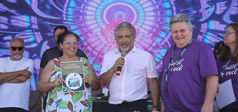 Roseli Martins da Atento Santana ganhou um voucher que vale uma TV