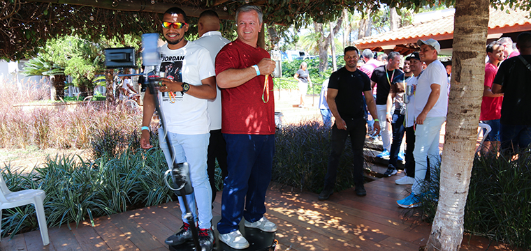 Pessoal se divertiu na plataforma 3D