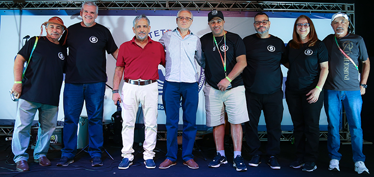 Diretores do SINTETEL com o presidente Gilberto Dourado