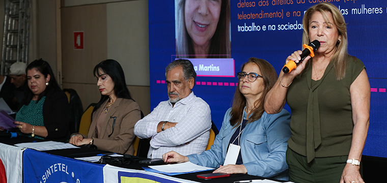 Iara Martins, do Sinttel -RN, parabenizou o SINTETEL pelo evento