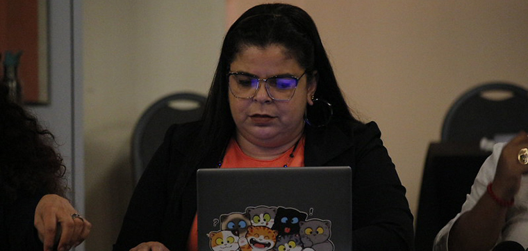 Maria Edna, secret�ria da Mulher da UGT e do SINTETEL