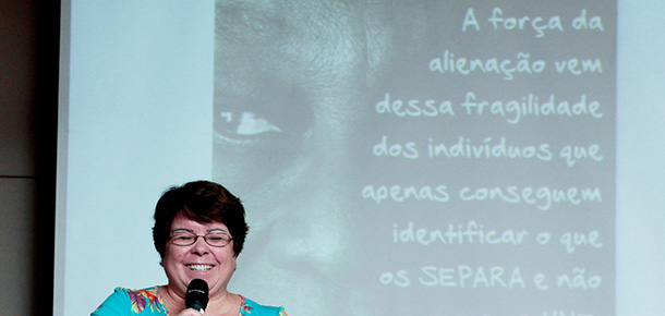 A organizadora do seminrio, Cenise Monteiro encerrou o dia com frase do gegrafo Milton Santos 