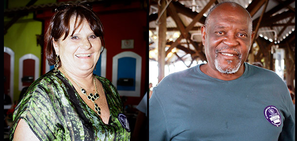 Maria de Lourdes Dernowsek   scia do Sindicato desde 1972. J Carlos Roberto Pires  scio desde 68