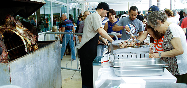  ?Boi no rolete? foi um dos diversos pratos servidos aos convidados