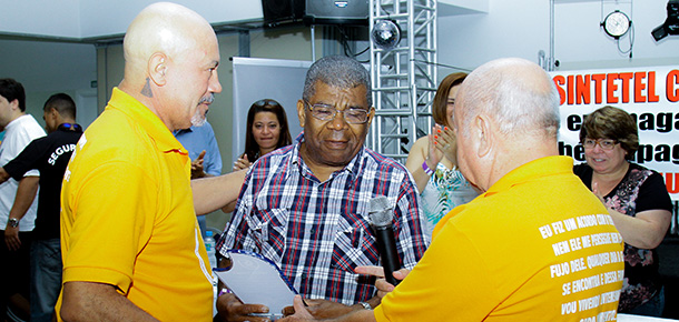 A diretoria de Campinas homenageou o companheiro Bencio Florncio Salles pelos anos de sua vida dedicados s lutas da categoria 