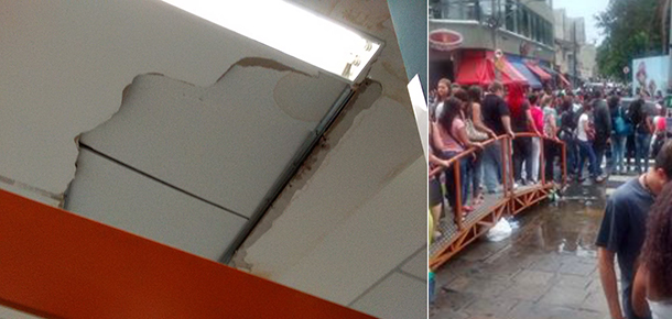 Dois dos vrios problemas na estrutura da Atento em SP 